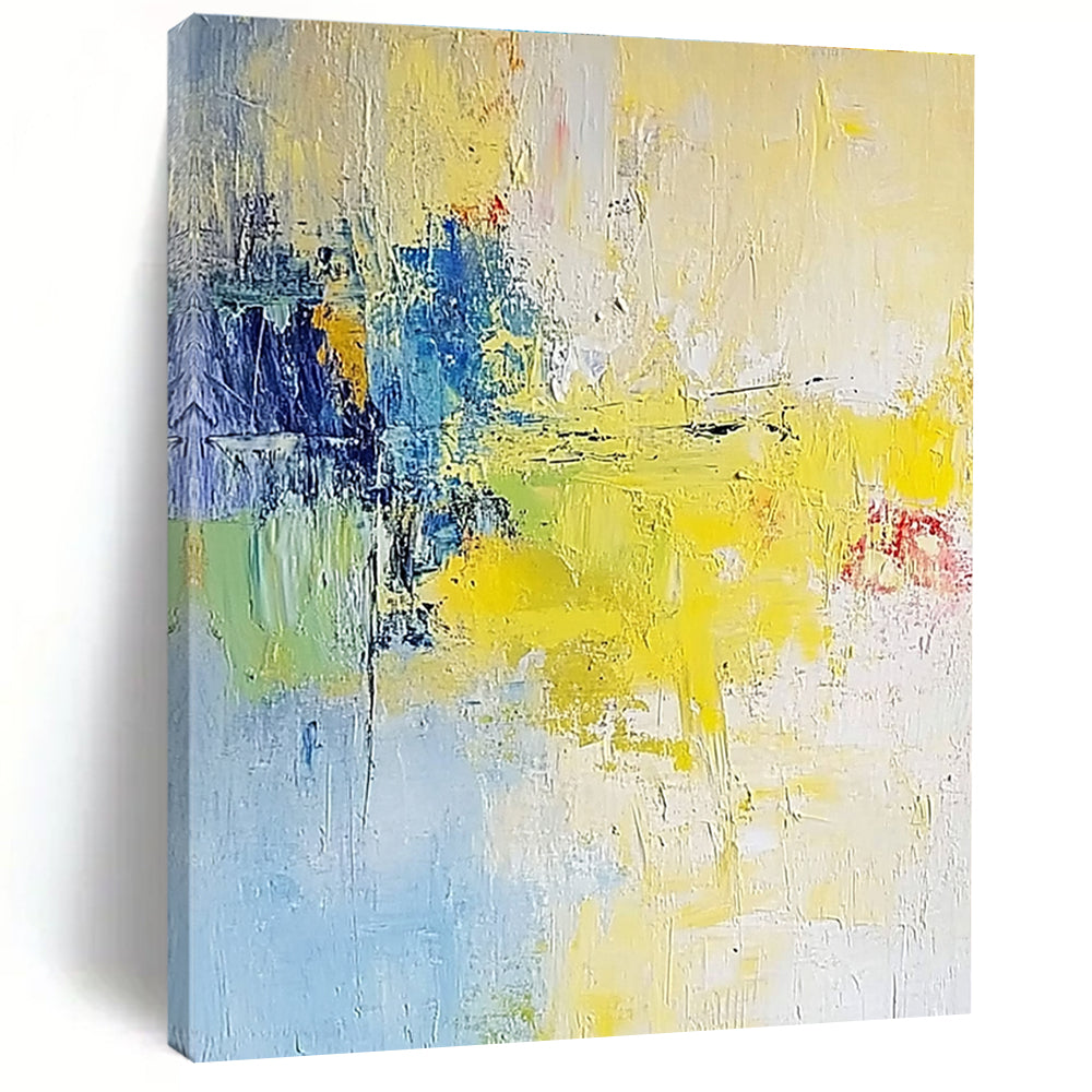 Yellow Blue Green Abstract Painting with Fresh Optimism WINK488