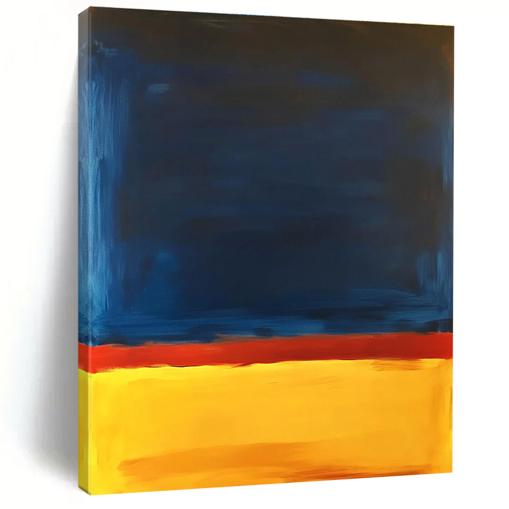 Blue Red Yellow Abstract Painting with Color Block Simplicity WINK544