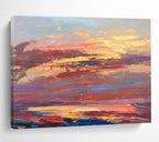 Sunset Sky Abstract Painting for Rooftop Bar Lounges YHT444