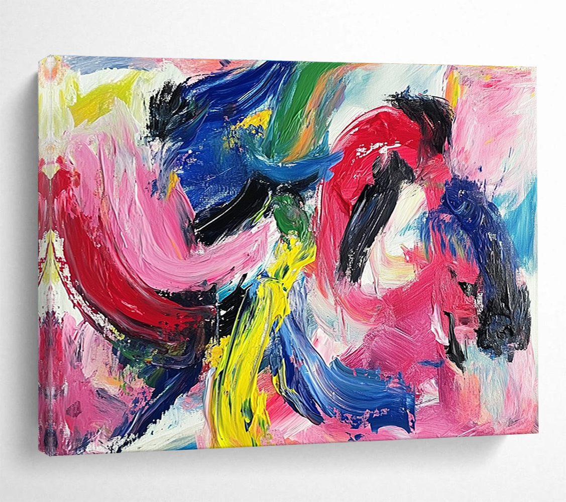Colorful Expressive Brushstrokes with Vibrant Palette Abstract Painting ABS326