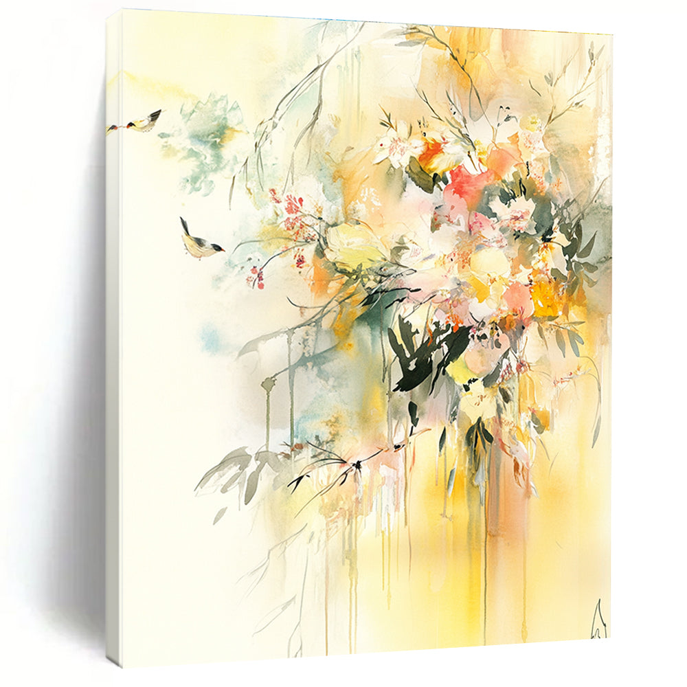 Floral Watercolor Abstract Painting for Romantic - Themed Weddings GAB0985