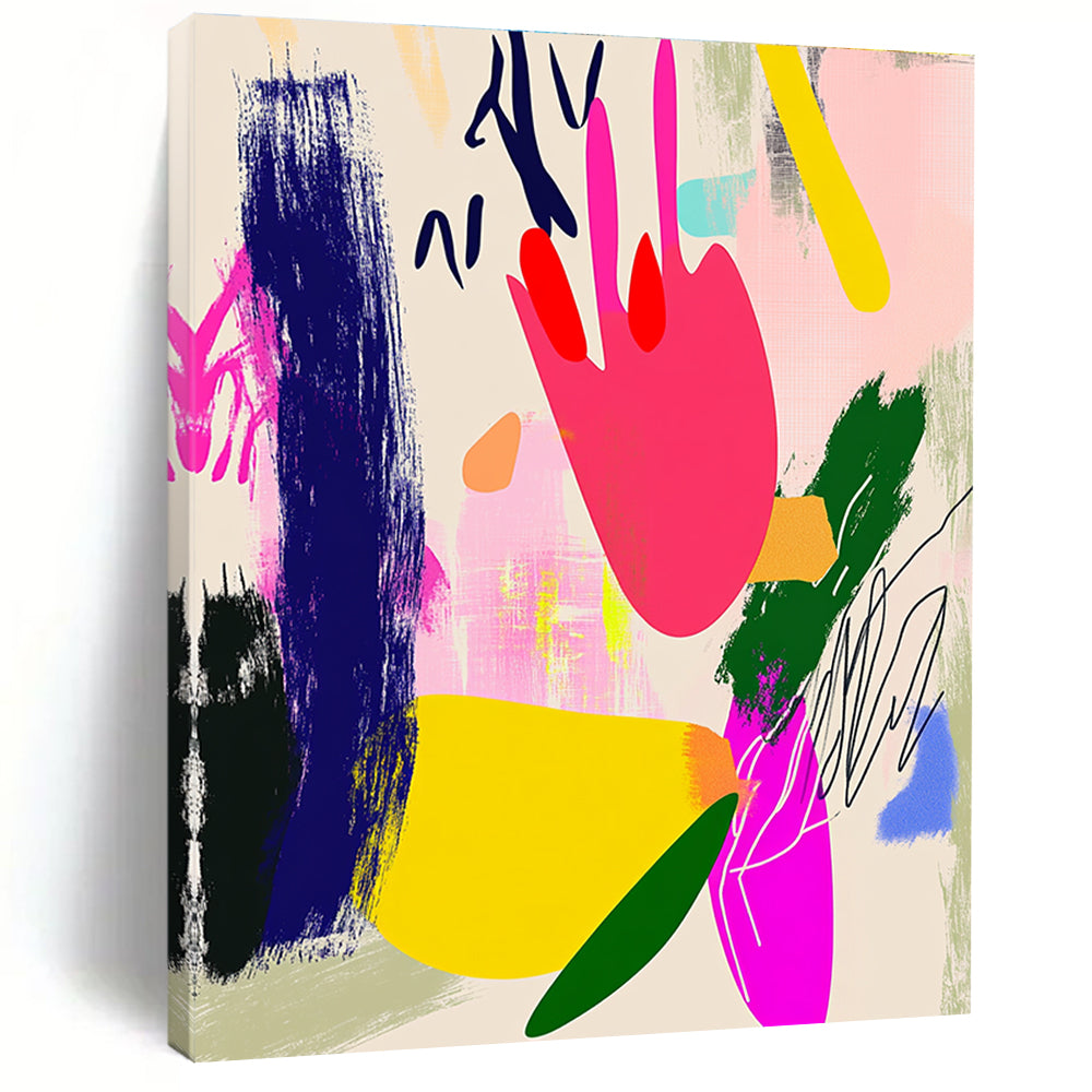 Colorful Abstract Shapes Painting with Playful Energy WINK312