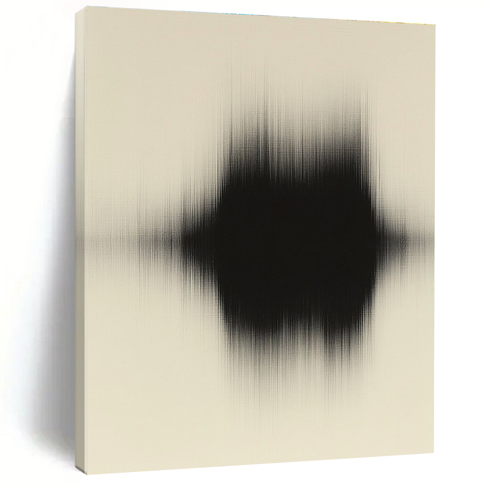 Black and Beige Blur Abstract Painting with Soft Textures WINK844