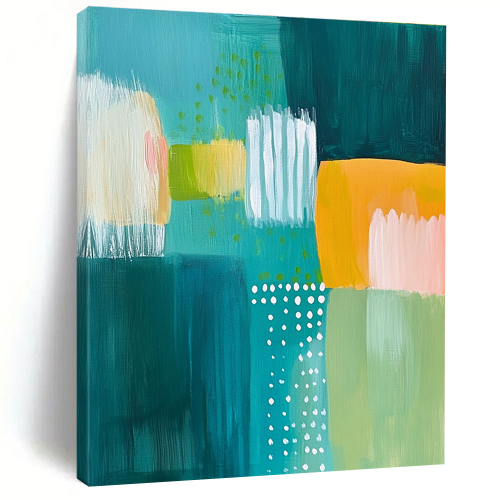 Colorful - Block Abstract Painting with Vibrant Shapes WINK867