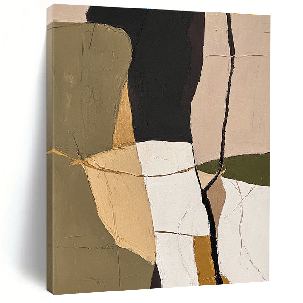 Geometric Color Block Abstract Painting for Contemporary Office Spaces GAB1261