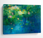 Colorful Garden Abstract Painting with Lush, Imaginative Blooms ABS503