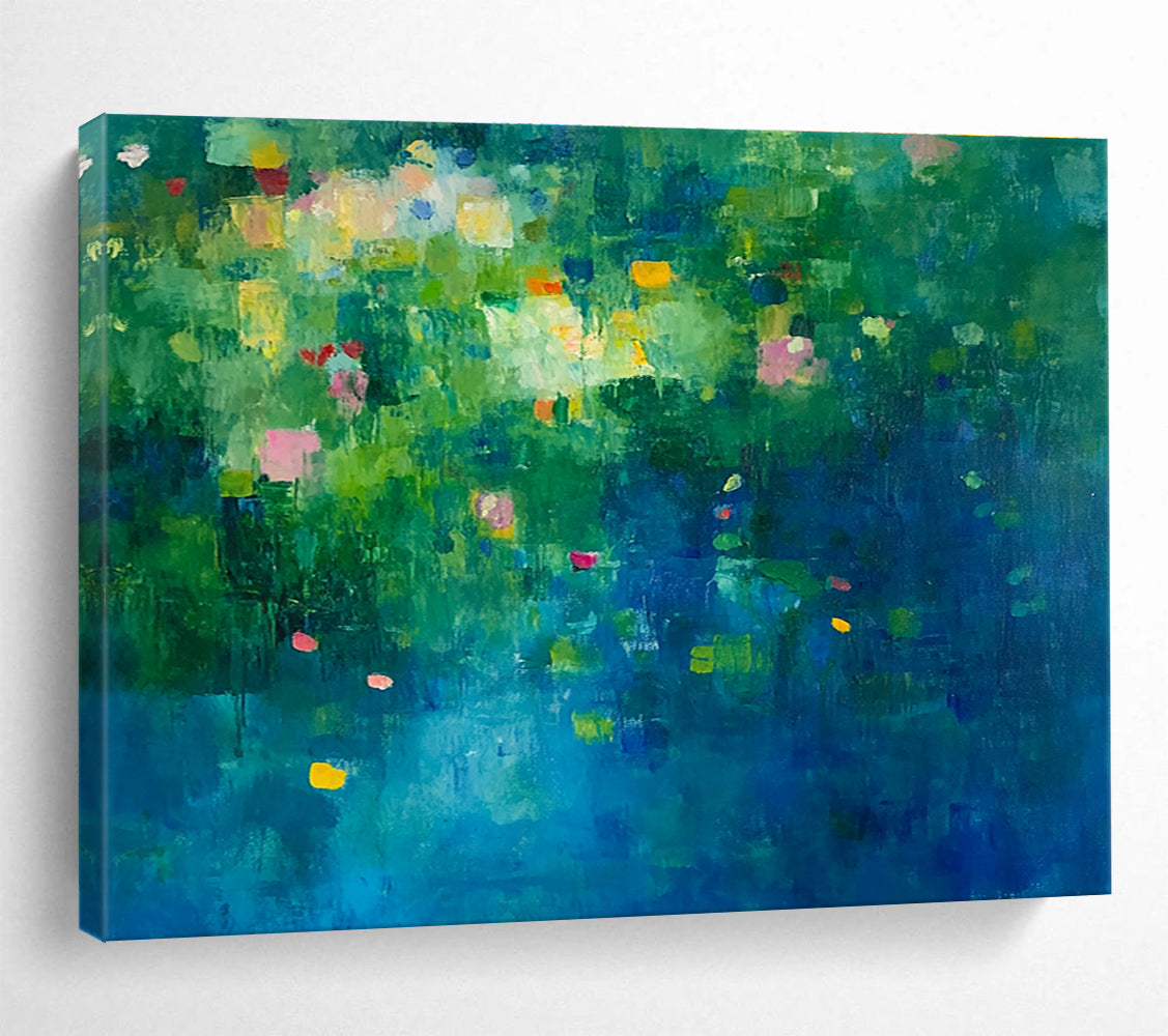 Colorful Garden Abstract Painting with Lush, Imaginative Blooms ABS503