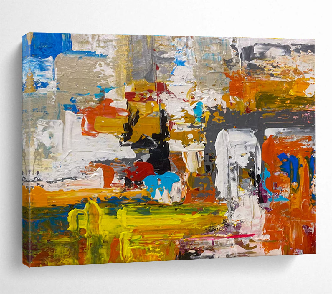 Bold Colors Abstract Composition Painting for Creative Studios YHT335