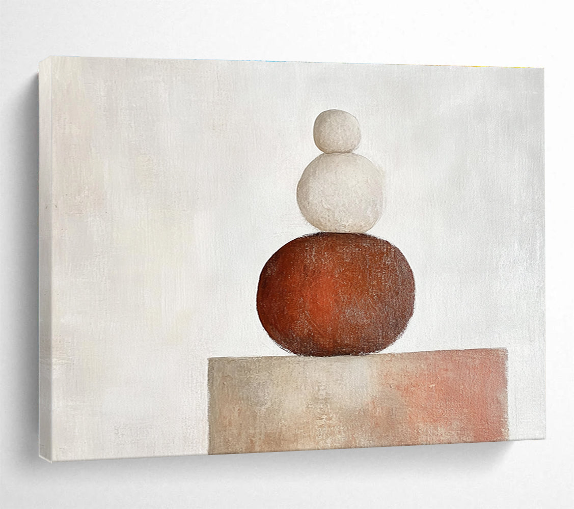 Minimalist Stacked Stones Abstract ABS088