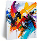 Splattered Colorful Abstract Painting with Playful Chaos WINK718