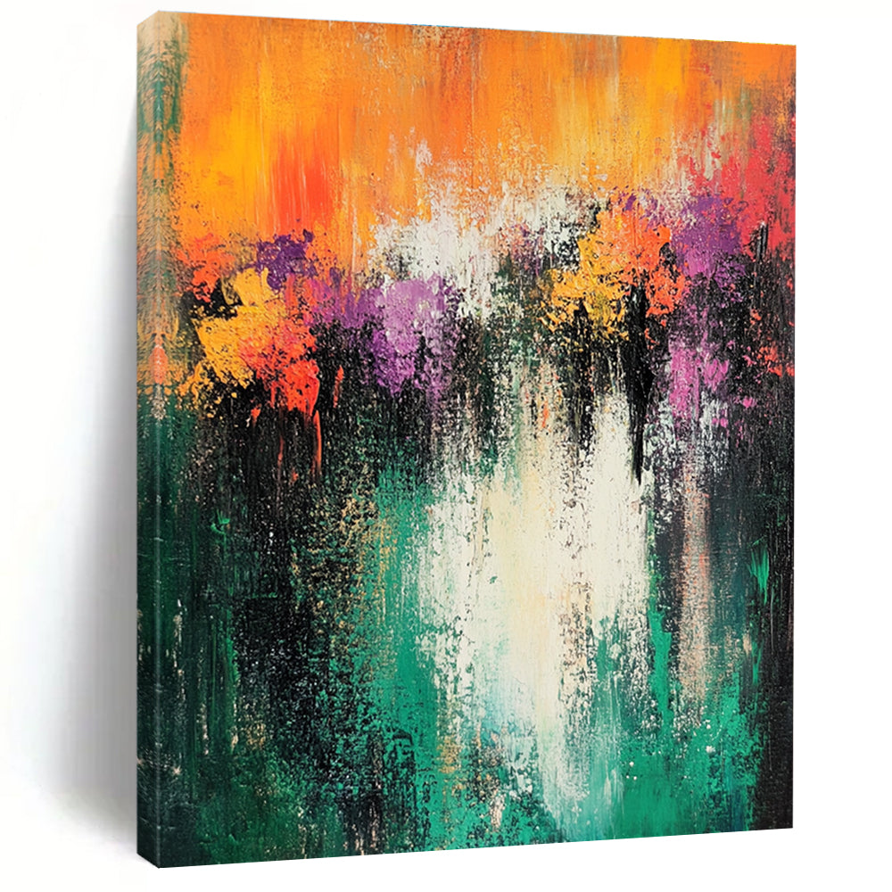 Colorful Floral Abstract Painting for Garden - Themed Cafes GAB1181