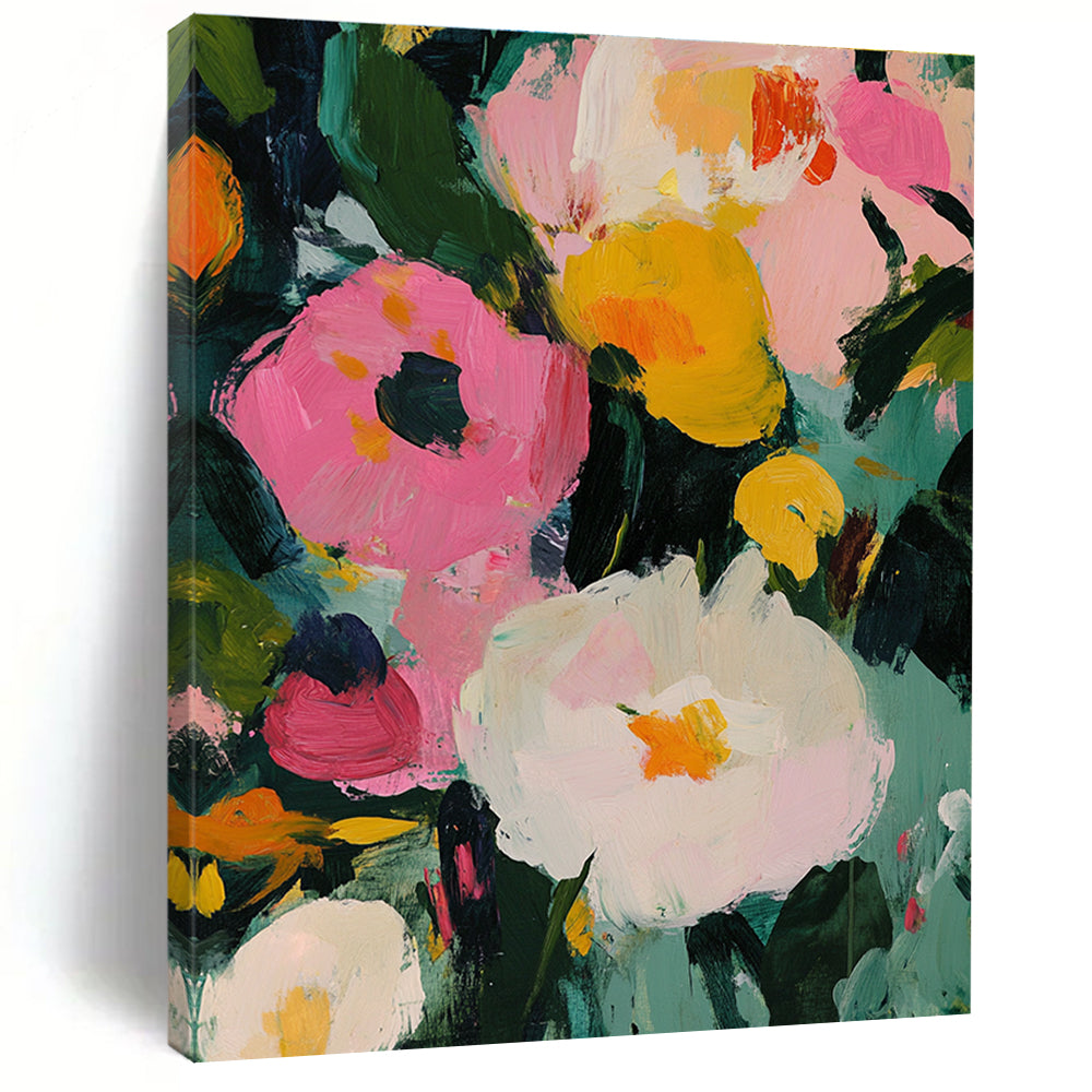 Bold Floral Abstract - Vivid Color - Pop Floral Art GAB0496