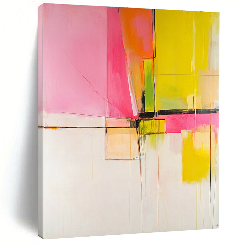 Bold Color Block Abstract Painting for Contemporary Art Galleries GAB0918