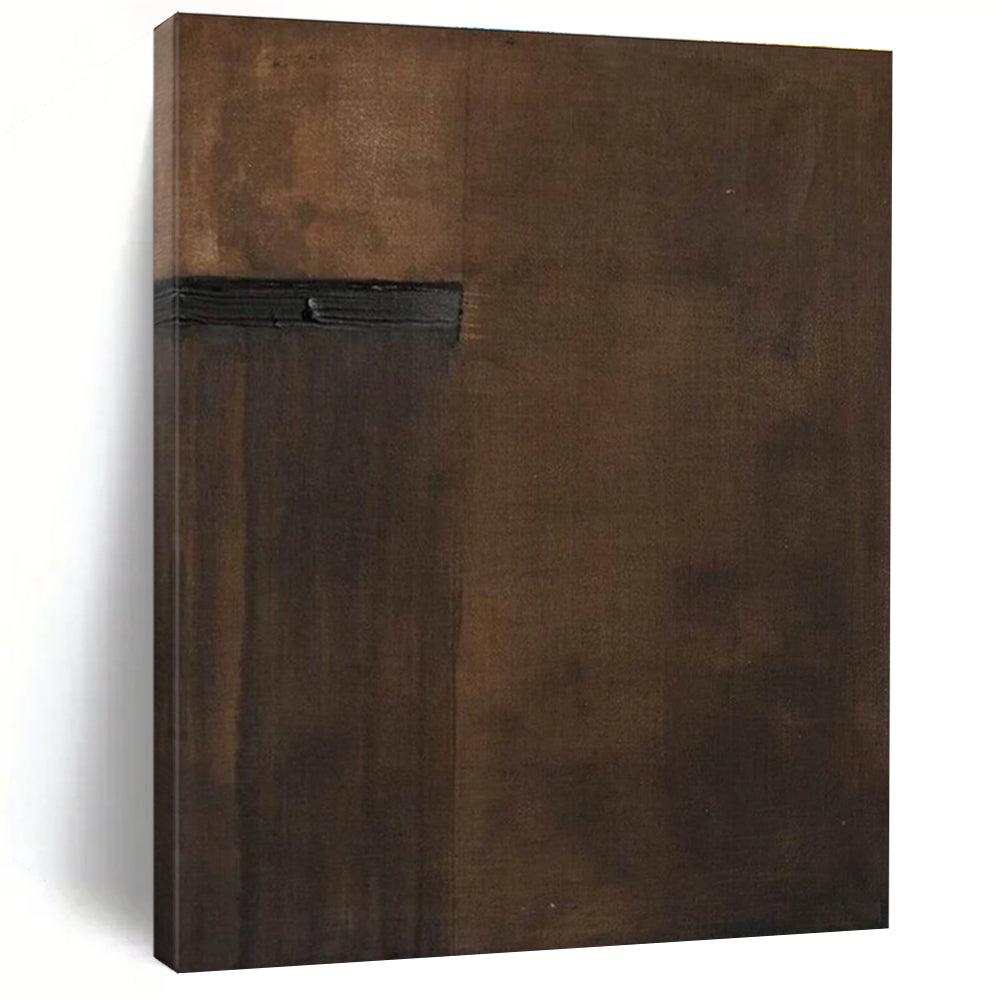 Minimalist Brown Abstract Painting for Contemporary Art Galleries HENG512
