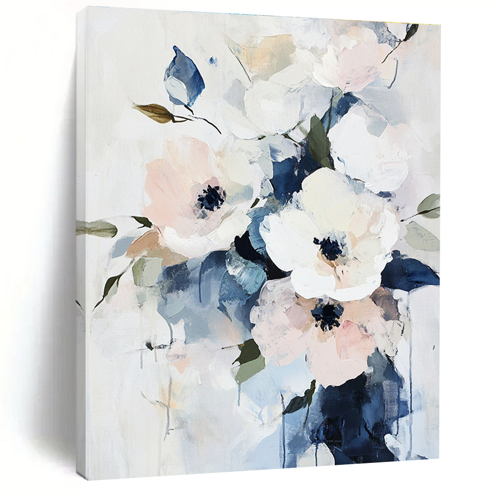 Soft Floral Abstract - Delicate Botanical Abstract Painting GAB0490