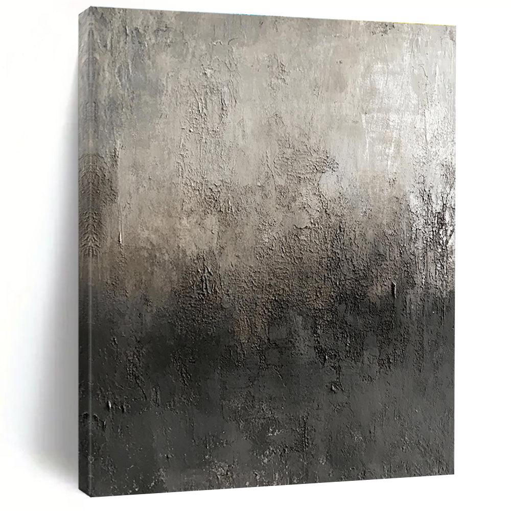 Textured Gray Gradient Abstract Painting for Industrial - Styled Lofts GAB1107