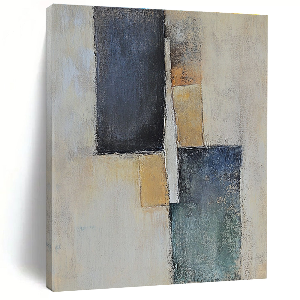 Neutral Toned Shapes Abstract Painting with Subtle Sophistication WINK147