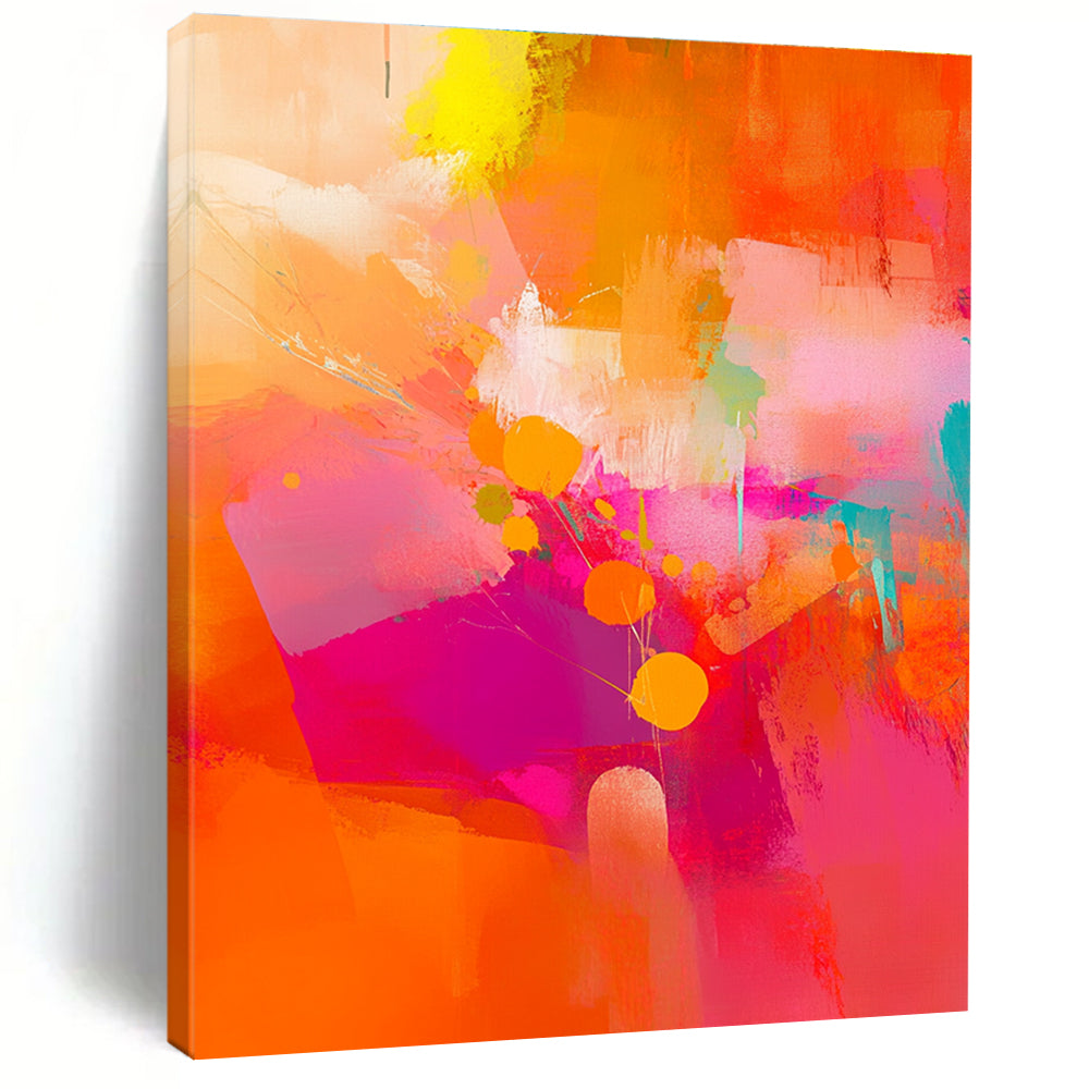 Vivid Abstract Flower - Inspired Painting in Bold Colors GAB0666