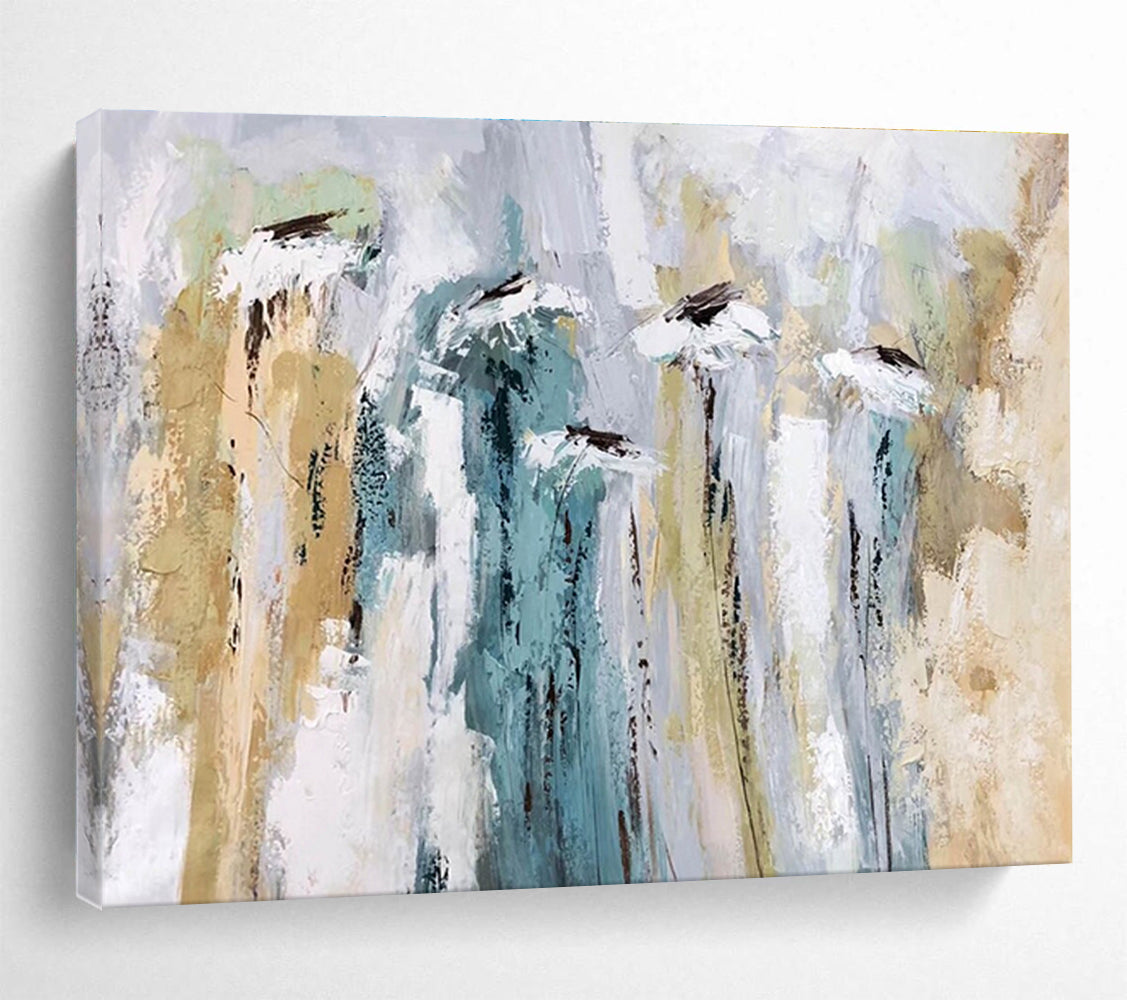 Floral - Inspired Abstract Painting for Feminine Boutiques YHT155