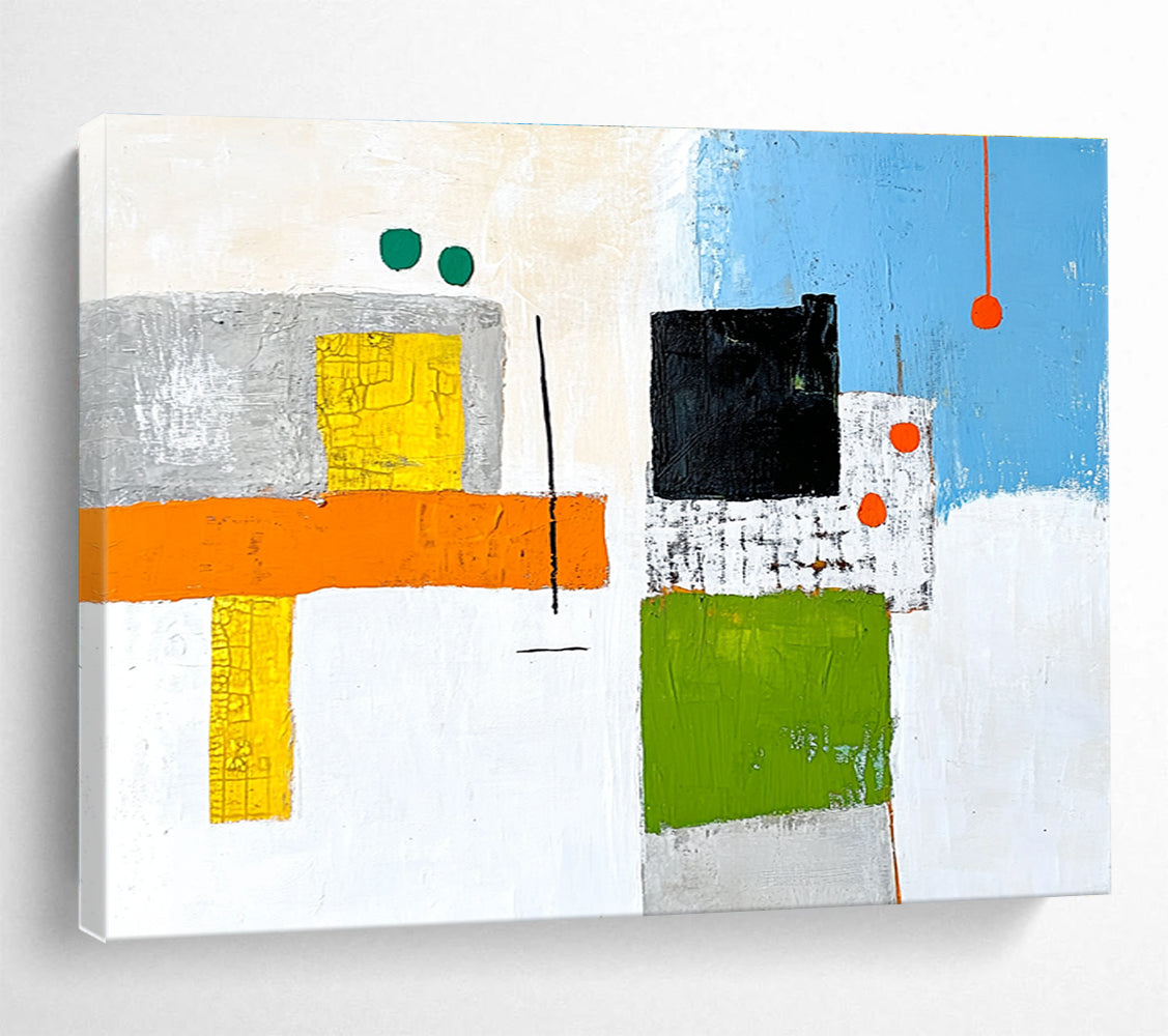 Color - Block Abstract Painting with Vibrant Geometric Shapes ABS258