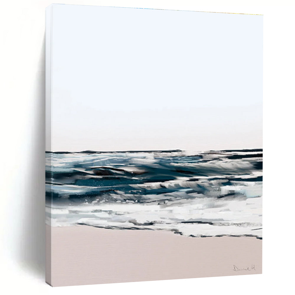 Abstract Coastal Scene Painting for Beachfront Home Living Rooms HENG208