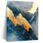 Blue and Gold Marble Abstract Painting for Luxury Hotel Lobbies GAB1351