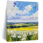 Rolling Fields Landscape Abstract Painting with Impasto Techniques GAB0014
