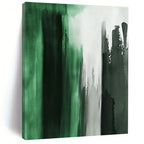 Green - Gray Abstract Wash Painting with Ethereal Mood WINK424