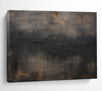 Dark Textured Abstract Painting for Sophisticated Art Galleries YHT390