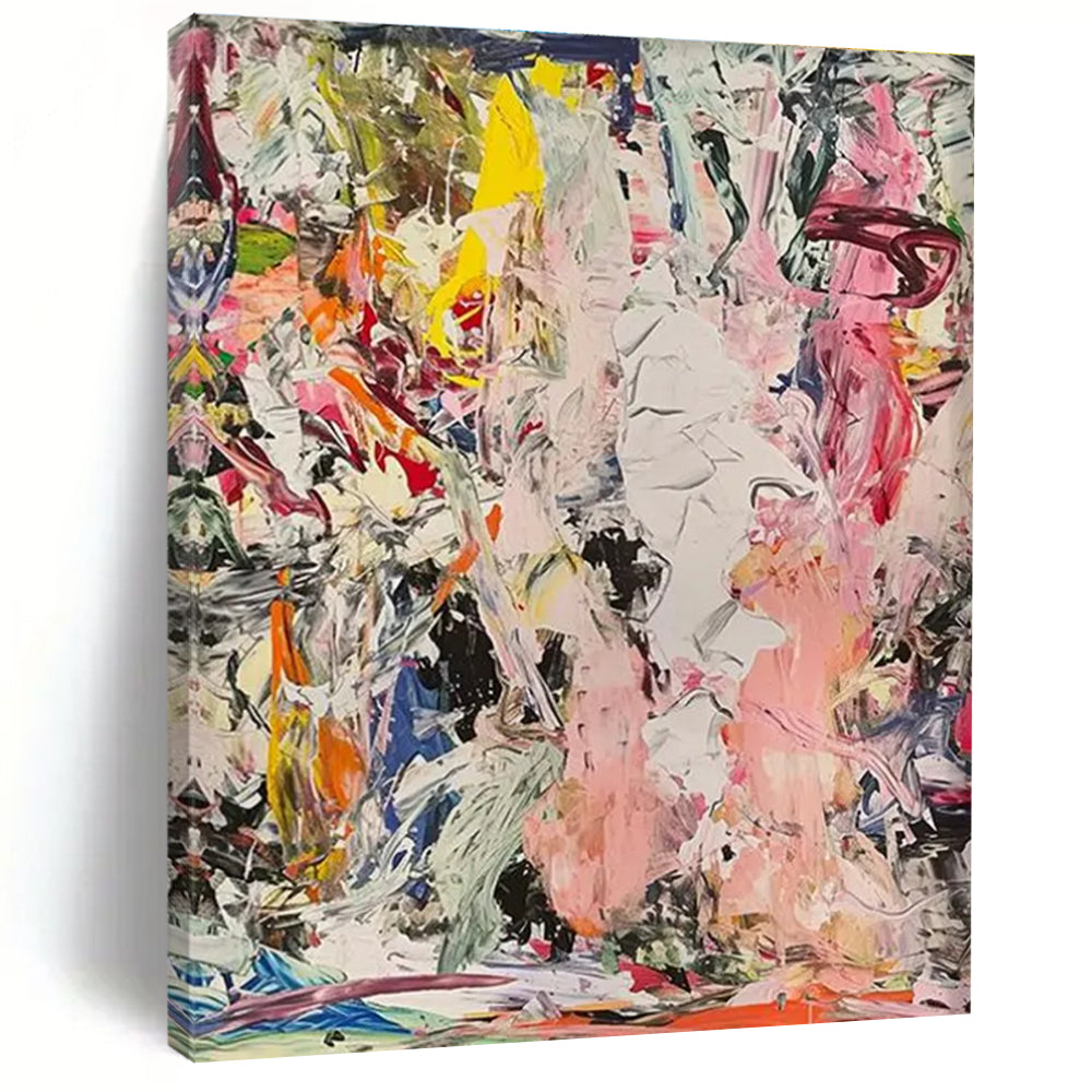 Chaotic Color Fusion Abstract Painting for Contemporary Art Galleries HENG097