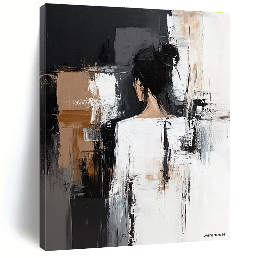 Abstract Female Figure Painting for Contemporary Bedroom Decor GAB1243