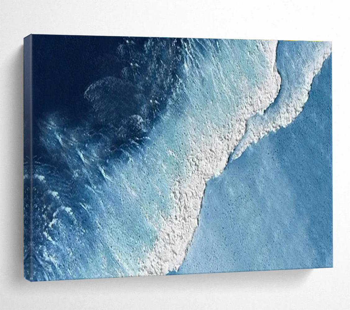 Aerial Ocean Wave Abstract Painting for Coastal - Themed Restaurants YHT258