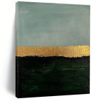 Gold Accent Landscape Abstract Painting with Elegant Simplicity WINK191