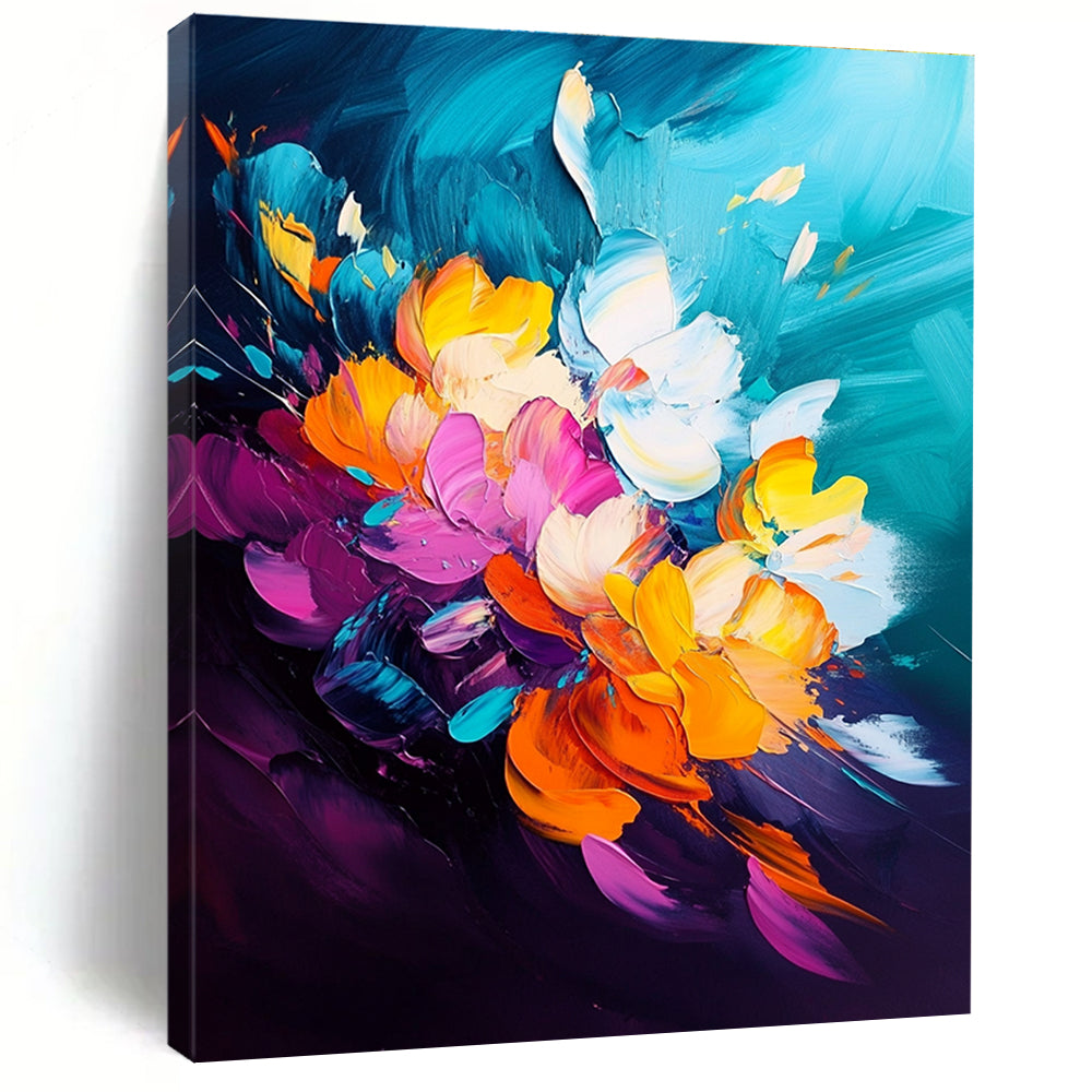 Bold Floral Abstract - Lush Botanical Abstract Art GAB0487
