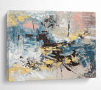 Colorful Abstract Splash Painting for Vibrant Living Spaces YHT340