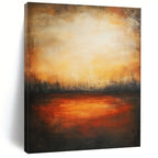 Sunset Field Abstract - Warm Landscape Artwork GAB0543