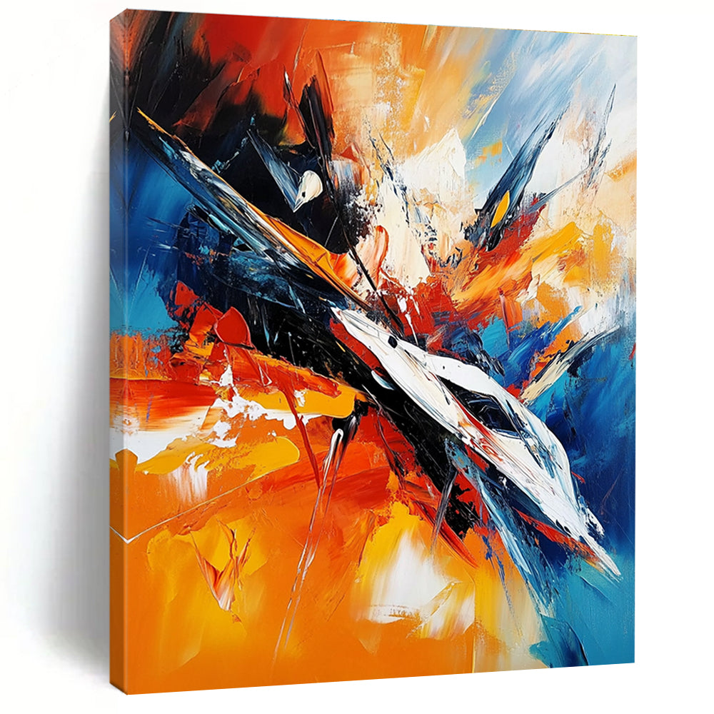 Dynamic Colorful Abstract Painting for Creative Coworking Spaces GAB1167