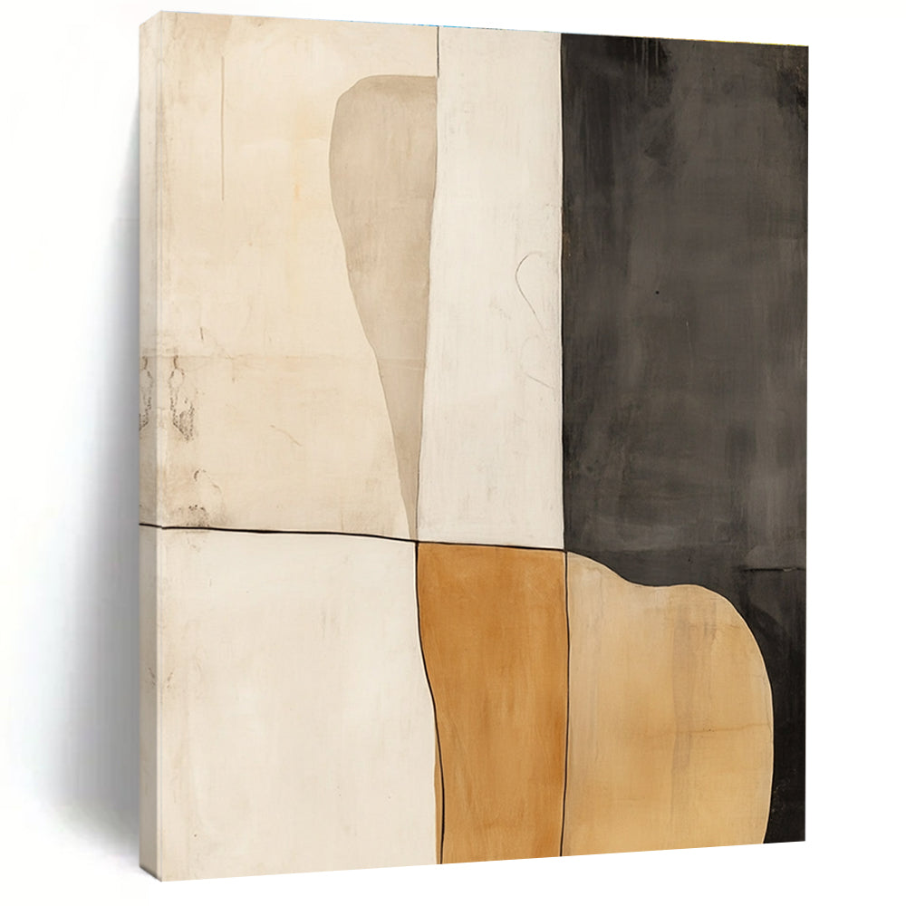 Neutral Geometric Forms Abstract Painting with Quiet Sophistication WINK055
