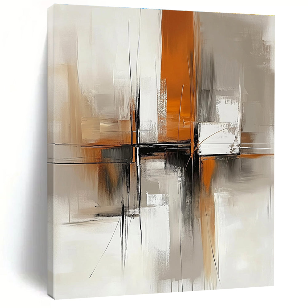 Geometric Abstract Painting for Modern Corporate Reception Areas GAB1259
