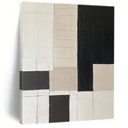 Grid - Pattern Abstract Painting with Textured Surfaces WINK852