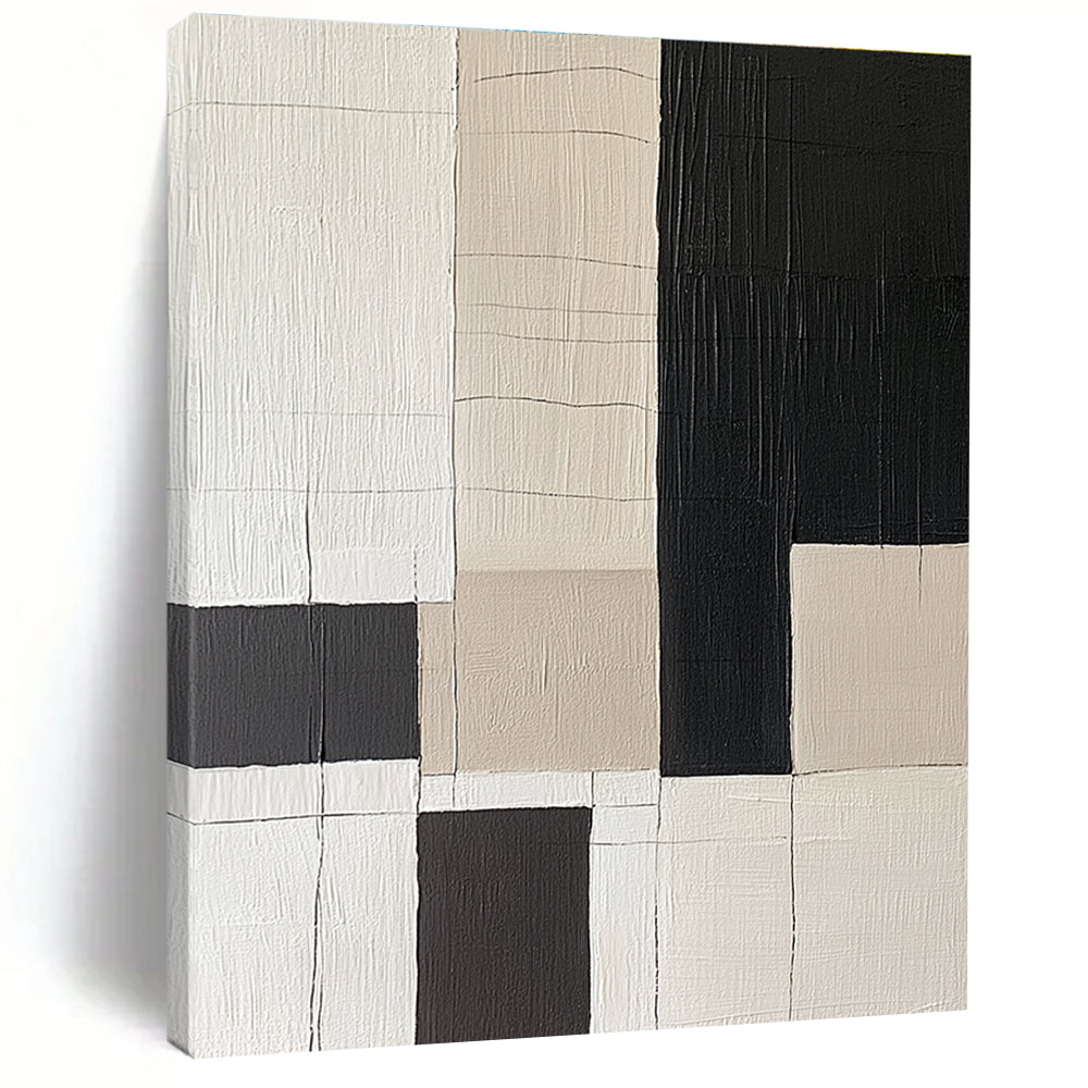 Grid - Pattern Abstract Painting with Textured Surfaces WINK852