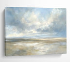 Soft - Hued Coastal Beach Serenity Abstract Painting ABS135