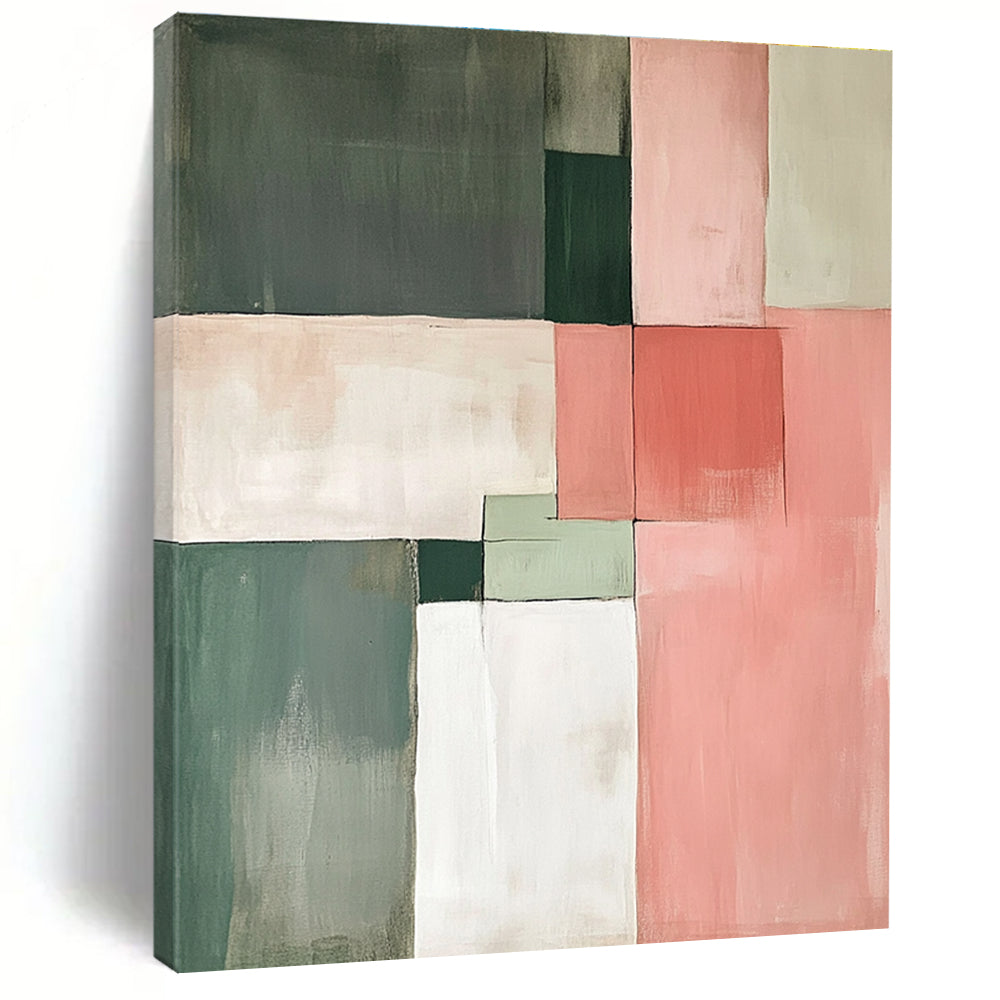 Subtle Color Blocks Abstract Painting with Calm Sophistication WINK154
