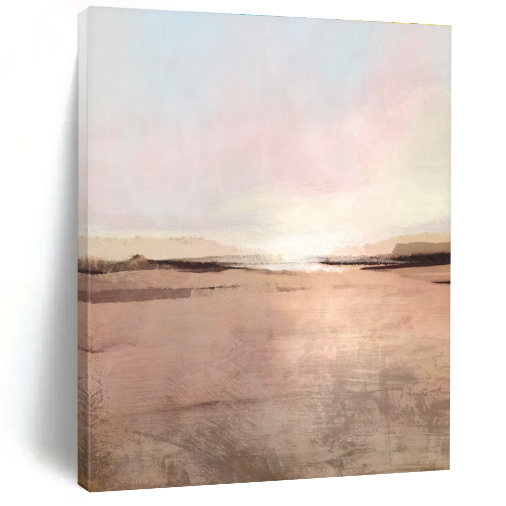 Pastel Sunset Landscape Abstract Painting for Feminine - Styled Bridal Suites HENG174