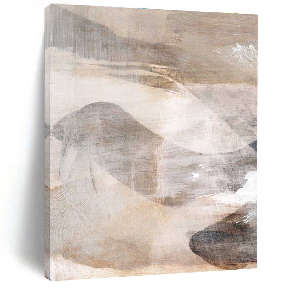 Earth - Toned Abstract Landscape Painting for Rustic - Style Living Rooms HENG210