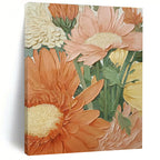 3D Floral Relief Abstract Painting for Elegant Dining Rooms HENG423