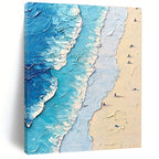Textured Beach Scene Abstract Painting for Coastal Home Living Rooms GAB1270