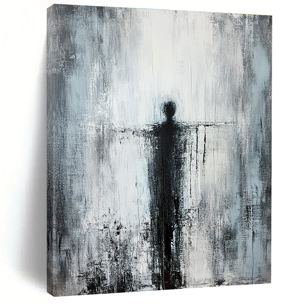 Dark Shadowy Figure - Expressive Abstract Human Art GAB0509