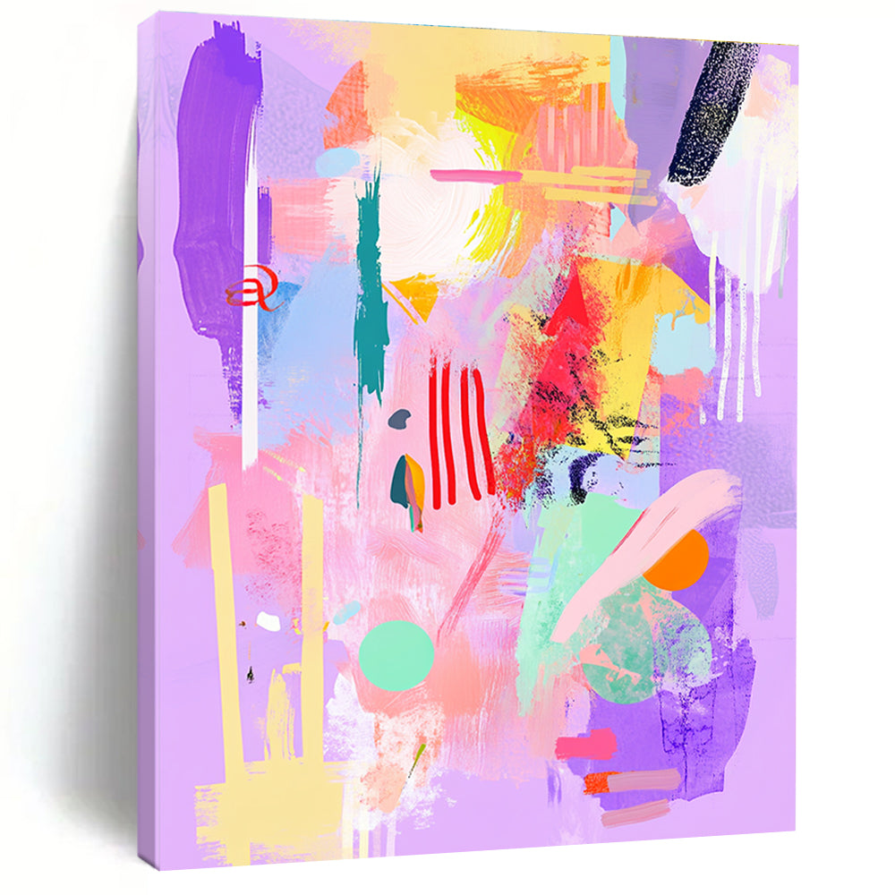 Colorful Pastel Abstract Painting for Bohemian - Styled Cafes GAB1031