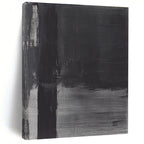 Textured Black and Gray Abstract Painting with Subtle Variations GAB0029